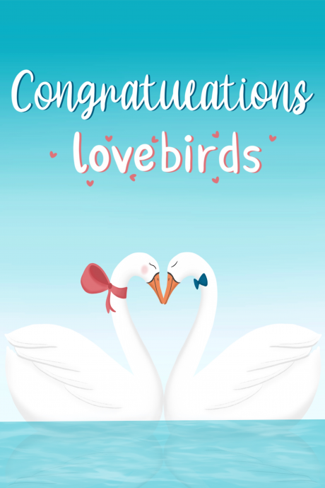 Congratulations lovebirds