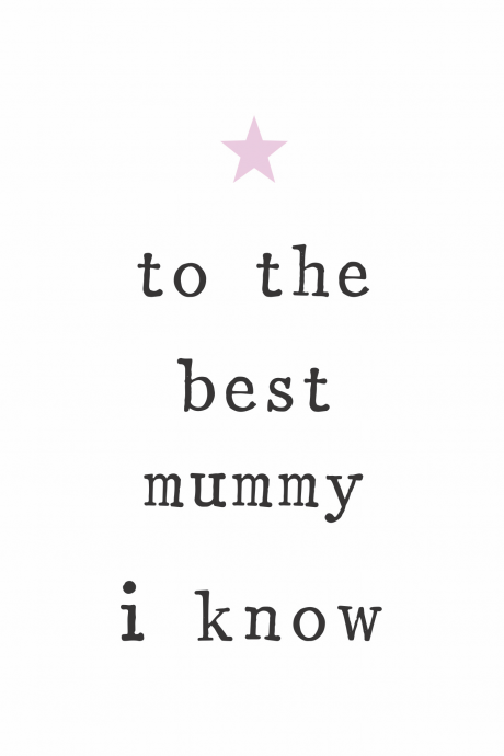 To The Best Mummy I know Mother's Day Card