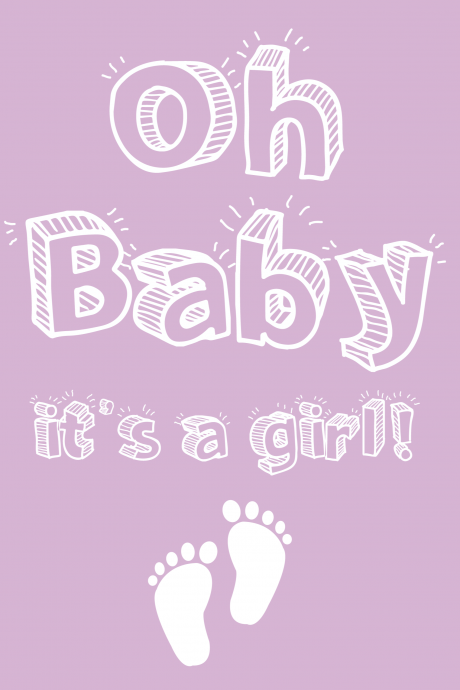 It's a girl - New Baby Card